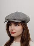 Кепка WIGENS арт. 101879 NEWSBOY RETRO CAP (серый / синий)